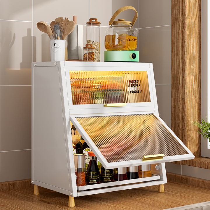 Kitchen Spice Rack MultiFunctional Countertop Oil Draining Salt, Soy Sauce, and Vinegar