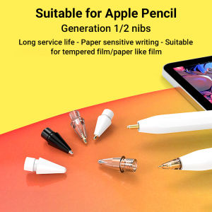 Upgraded Apple Pencil Tip Replacement Fine Nib Transparent Metal Tip for 1st 2nd Gen Stylus Pen⚡PH deliveryIn stock⚡