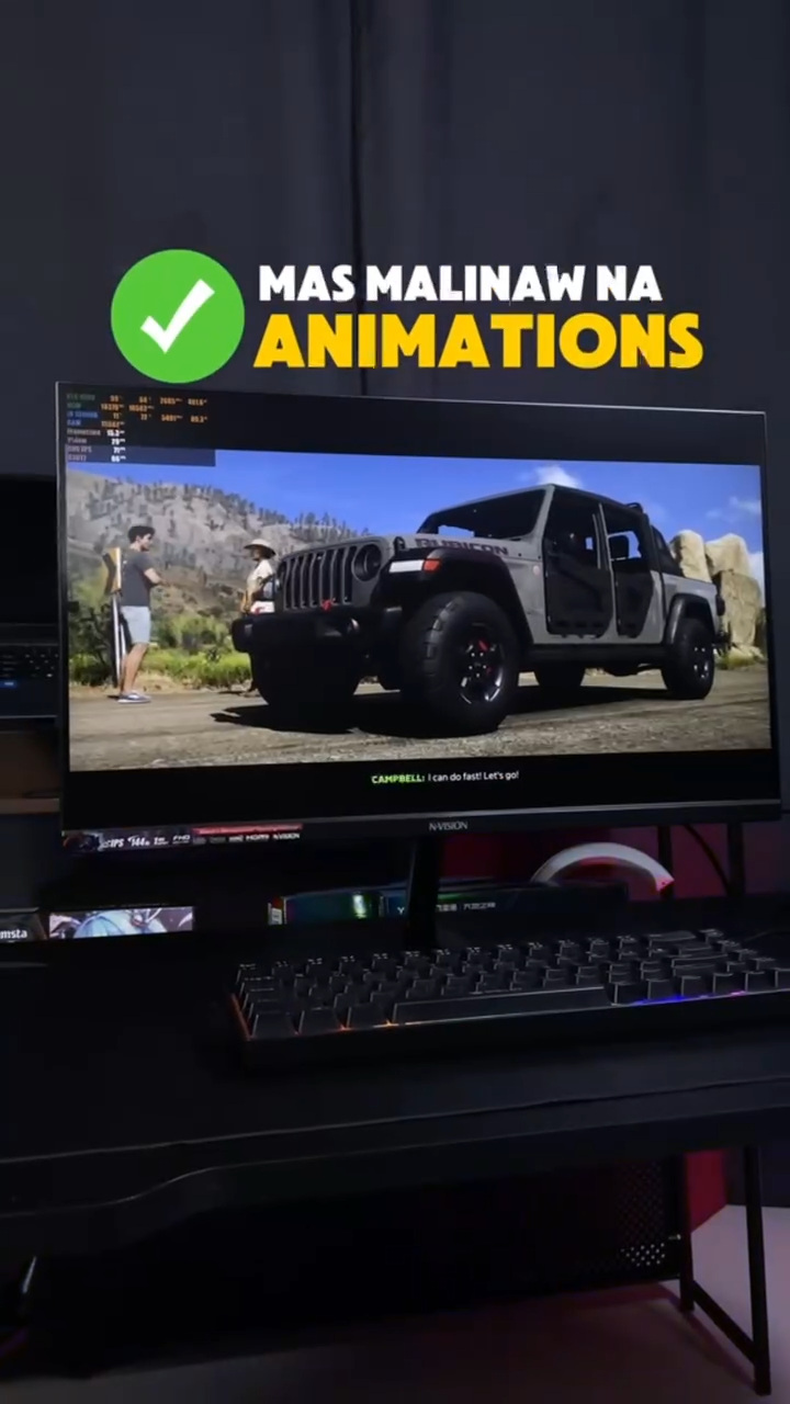 Nvision 24 27 Inch 144HZ IPS Monitor FHD 1080P 1ms Framless Flat Gaming Monitor For PC Laptop