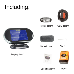KONNWEI KW206 Car OBD2 Scanner HUD Head Up Display Car On-Board Computer Auto Digital Fuel Consumption Water Temperature Gauge
