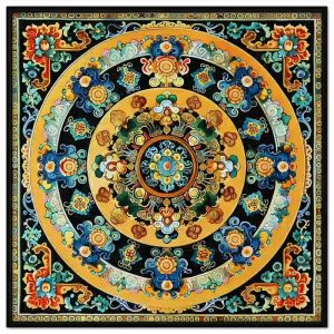 Tranh phông nền thờ cúng họa tiết tranh phật cổ điển tranh treo tường tranh dán tường in canvas. CGI - 440