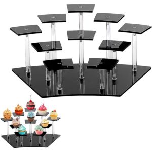 8/10 Tier Acrylic Display Riser Shlef Layered Display Action Figure Perfume Stand for Desserts Riser for Decoration Organization