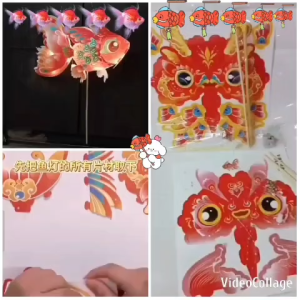 (1PCS) LAMPION MOTIF IKAN 3D IMPORT PREMIUM / LAMPION LAMPU LED CAP GO MEH / LENTERA DIY PRAKARYA ANAK / LAMPION HIASAN IMLEK / DIY GOLD FISH LANTERN HAND CRAFT MID AUTUMN / LIM8523