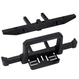 Metal Front Rear Bumper Set With Winch Mount And Grill For 1/10 Rc Car Crawler Traxxas Trx4 Defender Body Upgrade