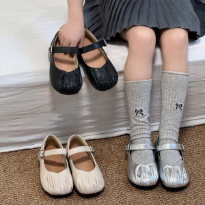 Princess Style Girls Shoes Soft Bottom Mary Janes Silver Spring Autumn Single Shoes Childrens Footwear Comfortable Kids Boots
