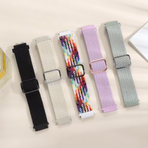20mm 22mm Sport Strap for Samsung Galaxy Watch 6/6 Classic/4 Classic/5 5pro/3/active 2/s3 Nylon Elastic Braided Solo Bracelet Huawei Watch GT 2e pro Band
