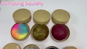 BUY 1 TAKE 1 New Glitter Soft Bun Squishy Stress Ball with Steamer Cute Expression Anxiety Relief Squeeze Toy Mystery Blind Box