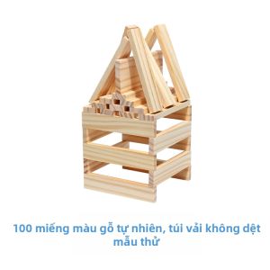 Khối Xây Dựng Gỗ Nguyên Chất Cho Trẻ Em