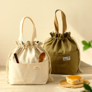 Insulated Portable Canvas Bento Bag