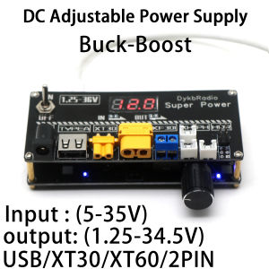 DC-DC Buck-Boost Lab Power Supply Adjustable PD Type-C to 3.3V 5V 12V 15V 24V Converter XT30/XT60 USB LED Display for RC Battery