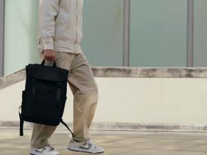 tomtoc T64 Flip Laptop Backpack 16 Inch Men Travel Bag Water-Resistant MacBook Bag - Beg Lelaki