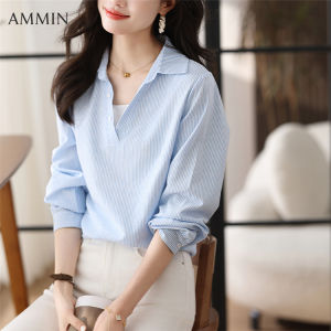 เสื้อชีฟองผู้หญิงสองแขนยาว สองแขน ผู้หญิง หรู เชิ้ตมีลาย ปลอม เสื้อผู้หญิง ถูกสร้างขึ้นใหม่ คอปกผ้า ชีฟอง ฤดูใบไม้ ร่วง 2023