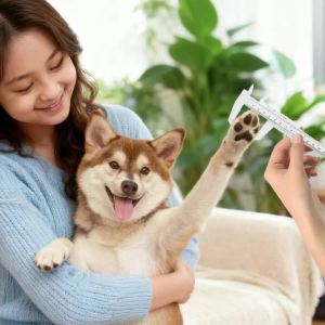 Hamshmoc Pet Đo Kit Chính Xác Băng Và Caliper Di Động Thiết Kế nhiều mục đích Sử Dụng Cho Chó mèo Tất Cả Các Giống