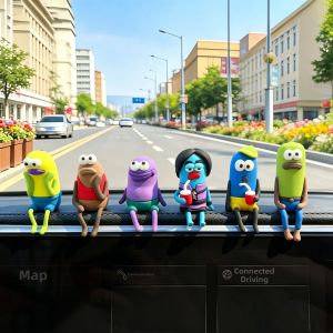 JOYCS | Bikini Bottom Character Decorative Car Interior Decoration Cartoon Figures