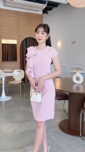 AmilyBrand เดรสแขนล้ำ B02