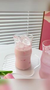 Nexlent 400ml Creative Glass Cup: A Stylish Choice for Coffee, Juice & Milk Tea