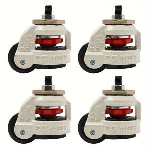 ล้อเลื่อนไนลอนแบบปรับได้สำหรับงานหนัก 4 ชิ้น รับน้ำหนัก 100 กก. แต่ละเฟรมอลูมิเนียมอัลลอยด์สำหรับเฟอร์นิเจอร์ เก้าอี้สำนักงาน รถเข็น แมช