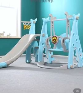 Fu billion Slide Swing Combination Set 172x140x105cm for Infants & Toddlers Multi-functional Play Set Indoor/Outdoor Use Easy to Assemble & Move