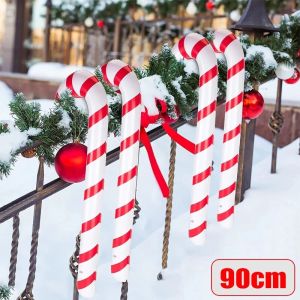 2pcs 90cm Inflatable Christmas Candy Bars Merry Christmas Decorations For Indoor And Outdoor Decoration 2023 New Year Party