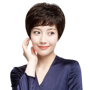 ฟรีตาข่ายคลุมผม วิกผมสั้นผู้หญิง ผมปลอม วิกผม Wig วิกผมผู้หญิง วิกผมปลอม แฮร์พีชผมปลอม แบบครอบศีรษะ เหมือนจริง วิกผมสั้น วิกผมซอย