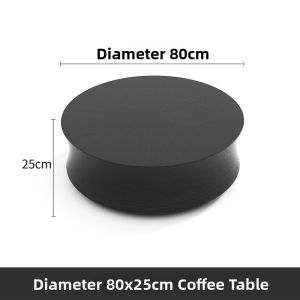 Japandi Style Minimalist Living Room Round Coffee Table