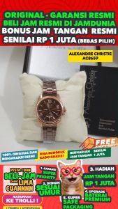 Jam Tangan Alexandre Christie Wanita Original 8659 AC8659 AC 8659 - Women CT - Stainless Steel - Brown - Jamdunia / Jam dunia JD18