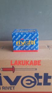 1 Kotak Paku Rivet Merk Rivetti 649 Ukuran 4.8mm x 12.7mm Isi 500 Pcs