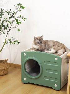 บ้านแมว บ้านแมวสไตล์เกาหลี แถมเบอะนอนนุ่มๆ บ้านแมวประกอบ บ้านแมวสวยๆ บ้านแมว บ้านแมวสไตล์เกาหลี บ้านแมวประกอบระบายอา บ้านแมว บ้านแมวสไตล์เกาหลี บ้านแมวประกอบระบายอา