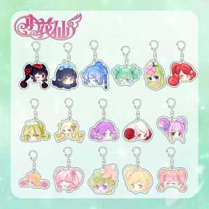 Cute Anime Keychain Fairy King Summer Gift for Friends Birthday Acrylic Material Cartoon Series Small Flower Fairy Keychain
