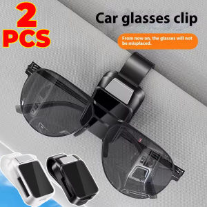 2PCS Car Glasses Clip Universal Glasses Case Car Sun Visor Sunglasses Card Ticket Holder Eyeglasses Holder Auto Interior Accessories