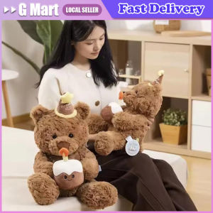 30/40cm Cake Bear plush Doll Lovely Toys Decorative Ornaments Cute Stuffed Toy for Kids Room Bedroom Decor Favor Birthday Gift Fluffy Cake Bear Plush Toys Cute Stuffed Animal Dolls for Children Kids Soft Cartoon Pillow Lovely Birthday Gifts