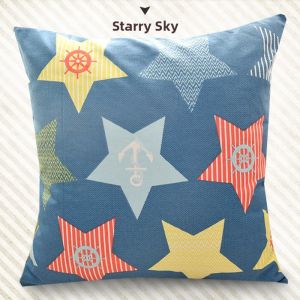 Large Pure Cotton Pillowcase Floral Backrest Case Bedroom Pillowcase Living Room Cushion Cover Square Shape Non-Core