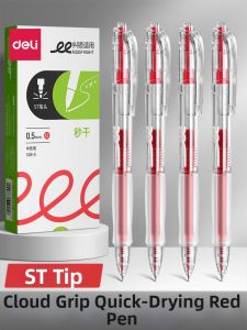 deli | Correction Grading Pen Red Smooth Writing Quick-Drying