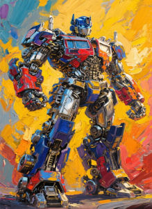 Bandai | Battle Mecha Robot Oil Painting By Number DIY Wall Art Decor for Home Living Room Bedroom Office Unframed