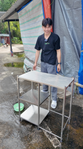 Thaitao โต๊ะวางเตาแก๊ส โต๊ะสแตนเลส ชั้นวาง เตาแก๊ส ชั้นวางเตาแก๊ส รับน้ำหนักได้กว่า 300KG