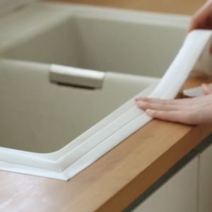 Cuộn 3m băng keo PVC dán viền chống thấm nước bồn rửa chén toilet bồn tắm băng dính dán viền cửa sổ nẹp cửa