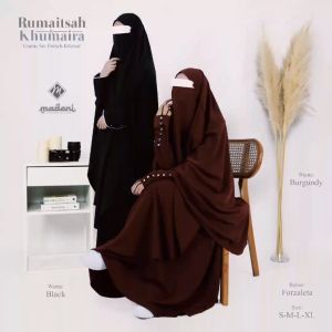 Abaya Khumaira Set French Khimar Charcoal