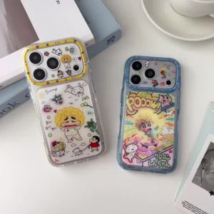 CRAYON SHINCHAN | Crayon Shin-chan Cute Cartoon Phone Case for iPhone 15 16 17 18 Pro Max Shockproof PC Protective Cover Cute Cartoon Bumper Shell
