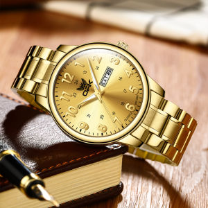 OPK Japan New Original Quartz Watch For Men Fashion Casual Stainless Steel Strap Watch Waterproof Date Display Luminous Gift For Boyfriend