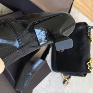 French Style High Heels Womens Spring Autumn New Leather Cat Heel Square Head Mules Casual Shoes Comfortable Slip-On Flats