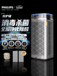 Philips | Máy Lọc Không Khí Cao Cấp cho Phòng Lớn Lọc Formaldehyde Khử Trùng