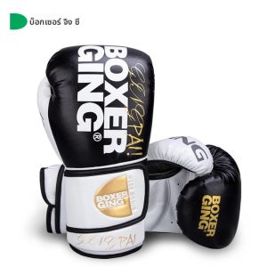 ถุงมือมวยมืออาชีพผู้ใหญ่ซ้อมมวยถุงมือหนาระบายอากาศทนต่อการสึกหรออุปกรณ์การฝึกอบรมคิกบ็อกซิ่ง 8-16 ออนซ์