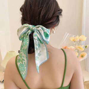 XUANXUAN | Thin Long Silk Ribbon Hairband Womens Summer Thin Style Tie Bag Hair Ties Spring Autumn Seasonal Fashion Korean Style Scarf