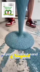 3in1 Epoxy floor paint Colored Sand floor paint epoxy flooring paint High Gloss Paint Imitation Marble Texture wear-resistant non-slip waterproof quick drying Floor paint for cement Floor paint for tiles Suitable for a variety of Places