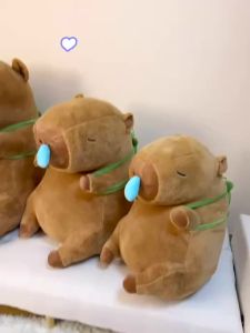 LJJOJO CASTLE Giant Size Capybara Plush Toy Stuffed Animals Super Soft Plush Capybara Plushie 70/80/100cm with Backpack Snot Capybara Toy for Kids Birthday Gifts