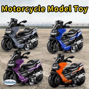 Oldlaiben Diecast Alloy Motorcycle Model Toy Pull-back Simulation Motorcycle Portable Vehicle Toy Gifts