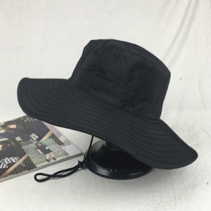Pure Color Big Brim Mens Sunhat Outdoor Mountaineering Sun Protective Youth Breathable Bucket Hat Foldable Sun Summer Hat Men