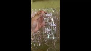 1pc Pink/Blue Bow Cute 500ml Glass Cups with Lids and Straw Tumbler Glass Cup for Iced Milk Coffee Smoothie Cocktail Juice Cup