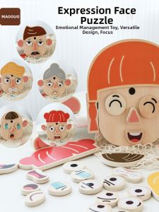 Cognitive Face Recognition Wooden Puzzle Creative Building Blocks