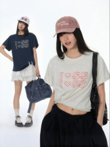 JNXS | Áo Thun Hè Tay Ngắn In Chữ Dots Kháng Khuẩn Thấm Mồ Hôi Nhanh Khô